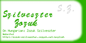szilveszter zozuk business card
